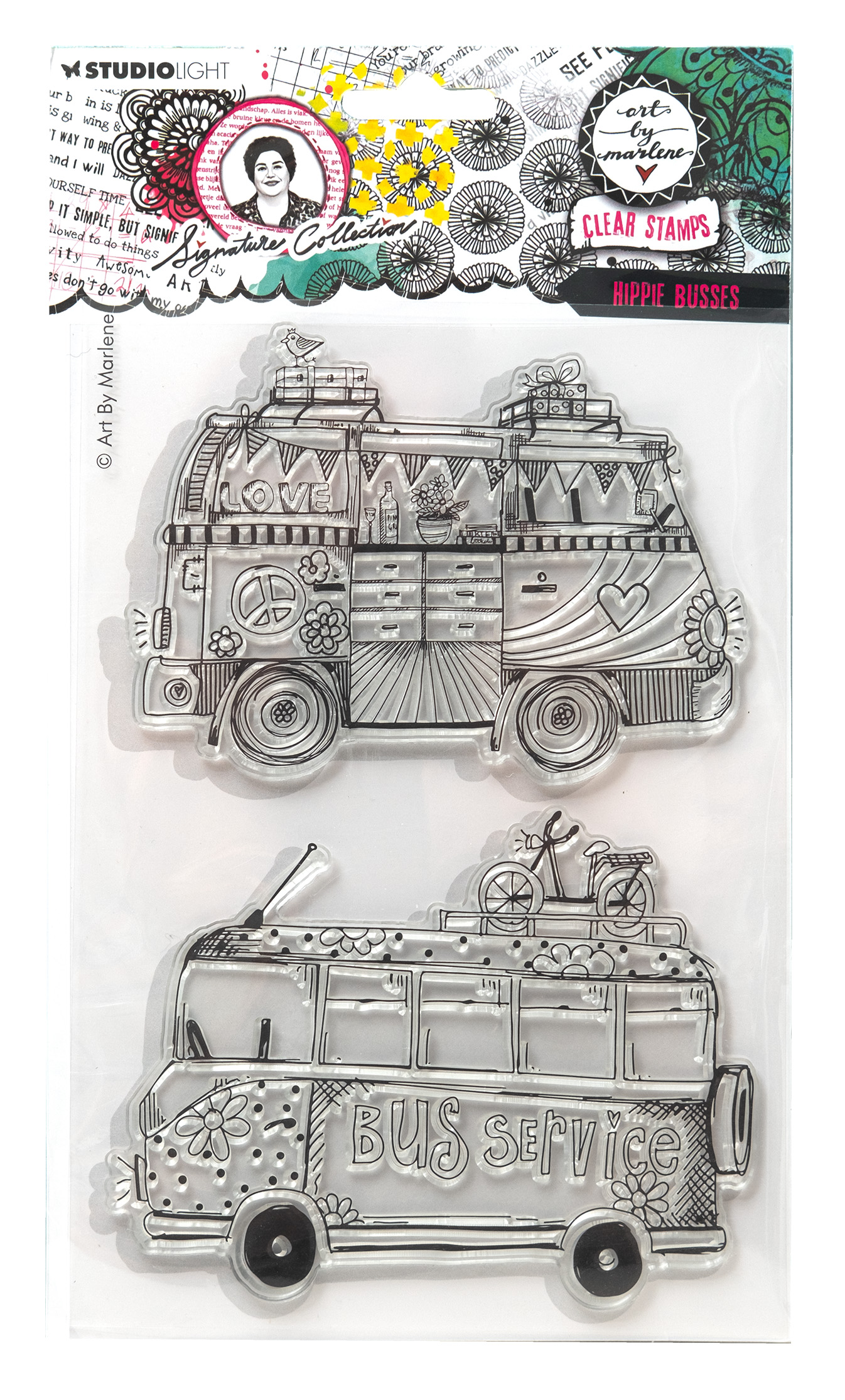 Studio Light Art By Marlene Signature Collection - Clear Stamp Set - Hippie Busses [ABM-SI-STAMP700]