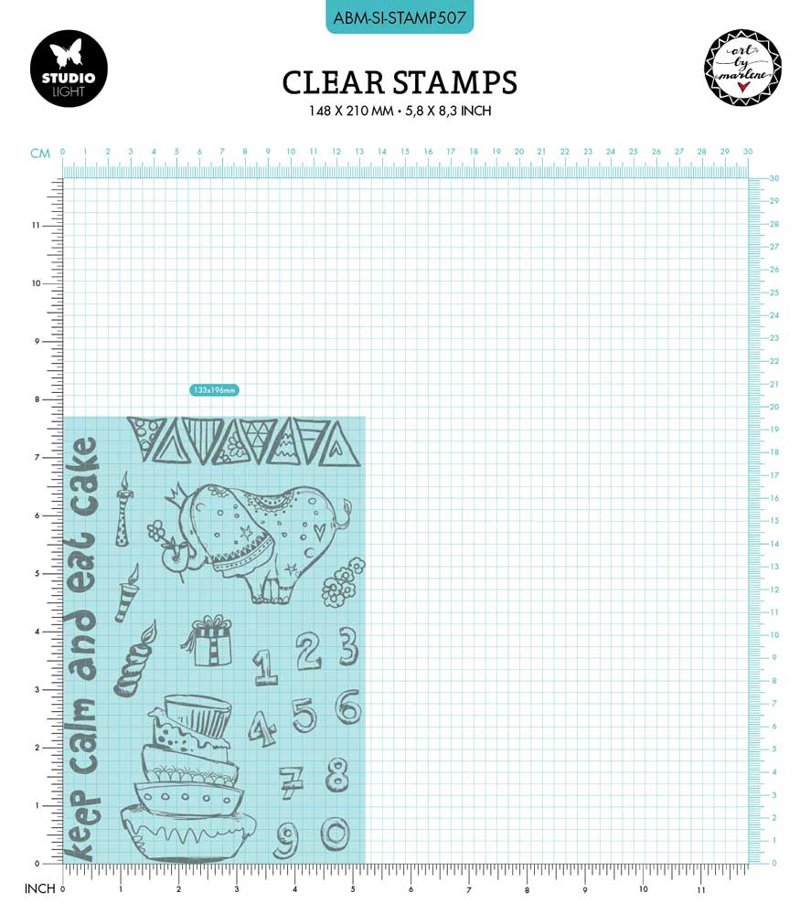 Studio Light Art By Marlene Signature Collection - Clear Stamp Set - Party Elephant [ABM-SI-STAMP507] - Image 3