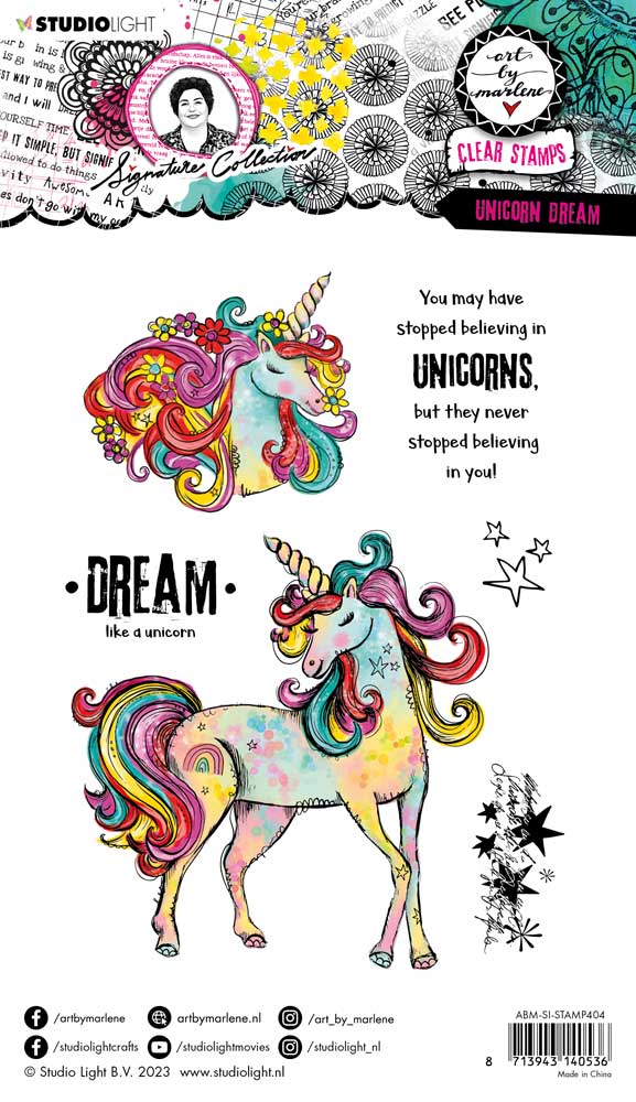 Studio Light Art By Marlene Signature Collection - Clear Stamp Set - Unicorn Dream [ABM-SI-STAMP404] - Image 2