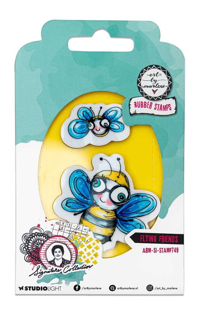 Studio Light Art By Marlene Signature Collection - Cling Stamp Set - Flying Friends [ABM-SI-STAMP749]