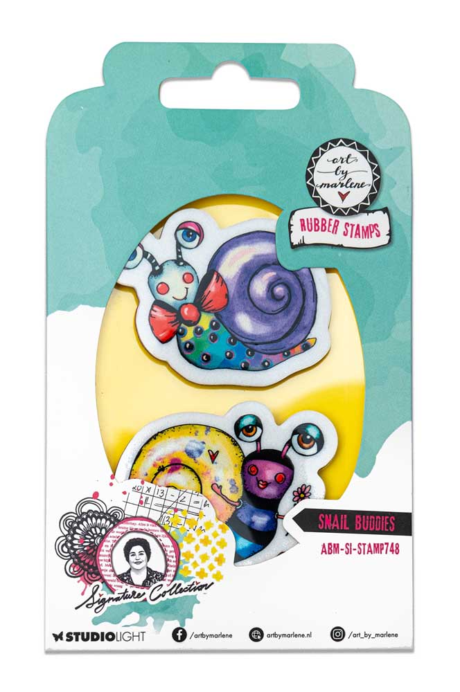 Studio Light Art By Marlene Signature Collection - Cling Stamp Set - Snail Buddies [ABM-SI-STAMP748]
