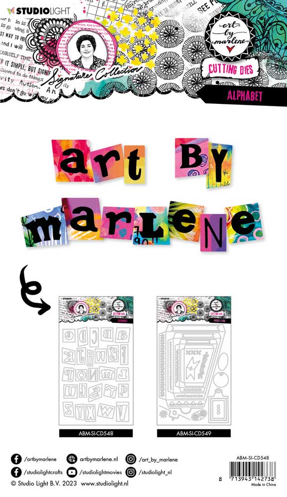 Studio Light Art By Marlene Signature Collection - Cutting & Embossing Die Set - Alphabet [ABM-SI-CD548] - Image 2