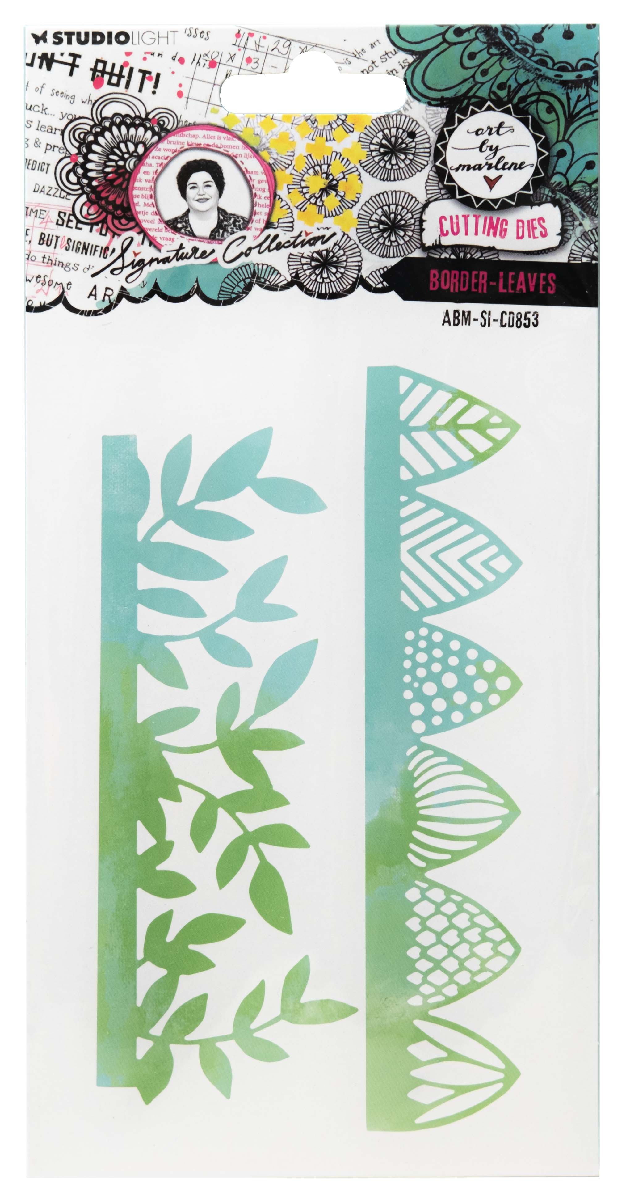 Studio Light Art By Marlene Signature Collection - Cutting & Embossing Die Set - Border Leaves [ABM-SI-CD853]
