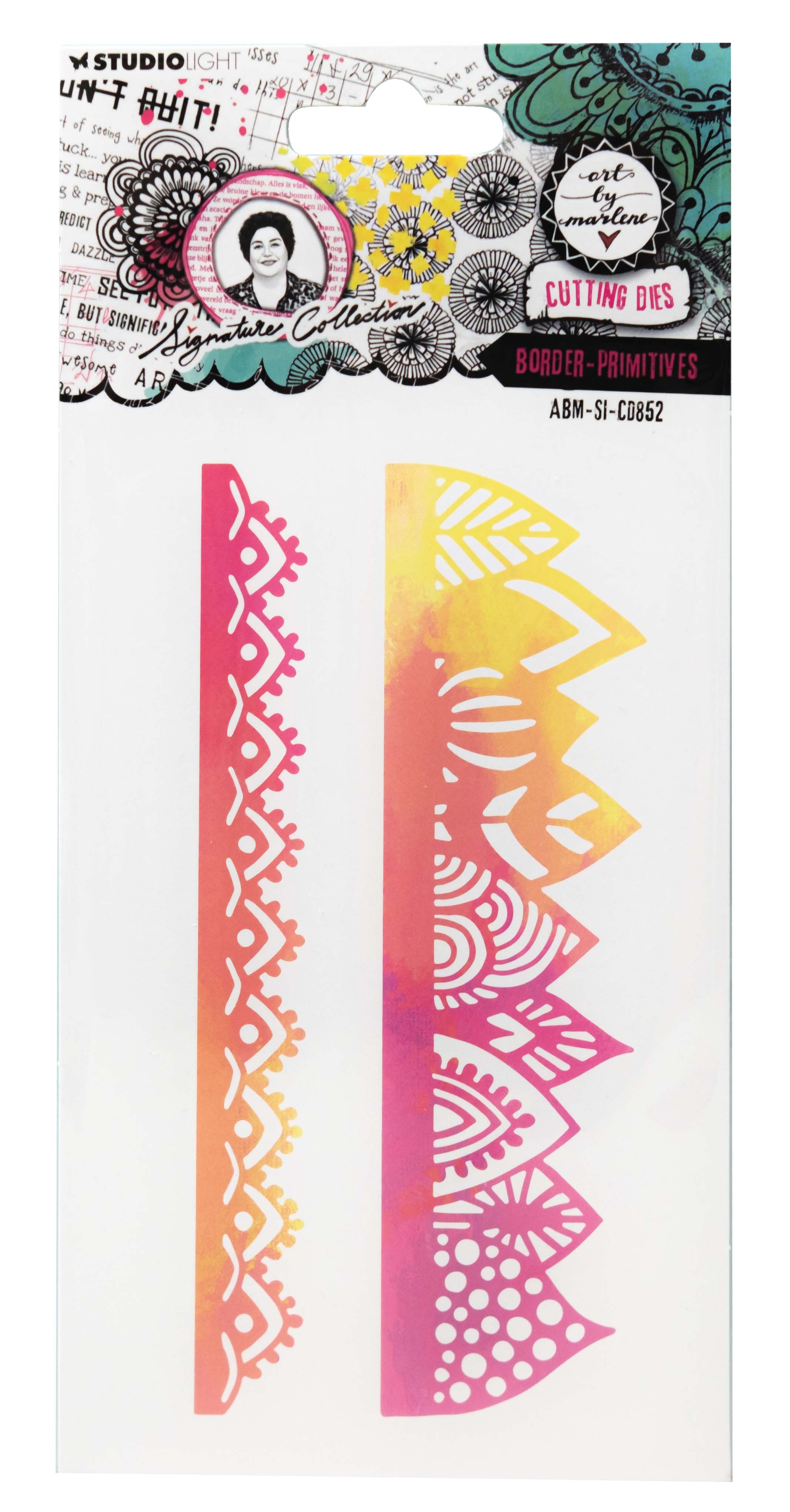 Studio Light Art By Marlene Signature Collection - Cutting & Embossing Die Set - Border Primitives [ABM-SI-CD852]