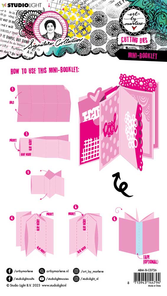 Studio Light Art By Marlene Signature Collection - Cutting & Embossing Die Set - Mini-Booklet [ABM-SI-CD726] - Image 2