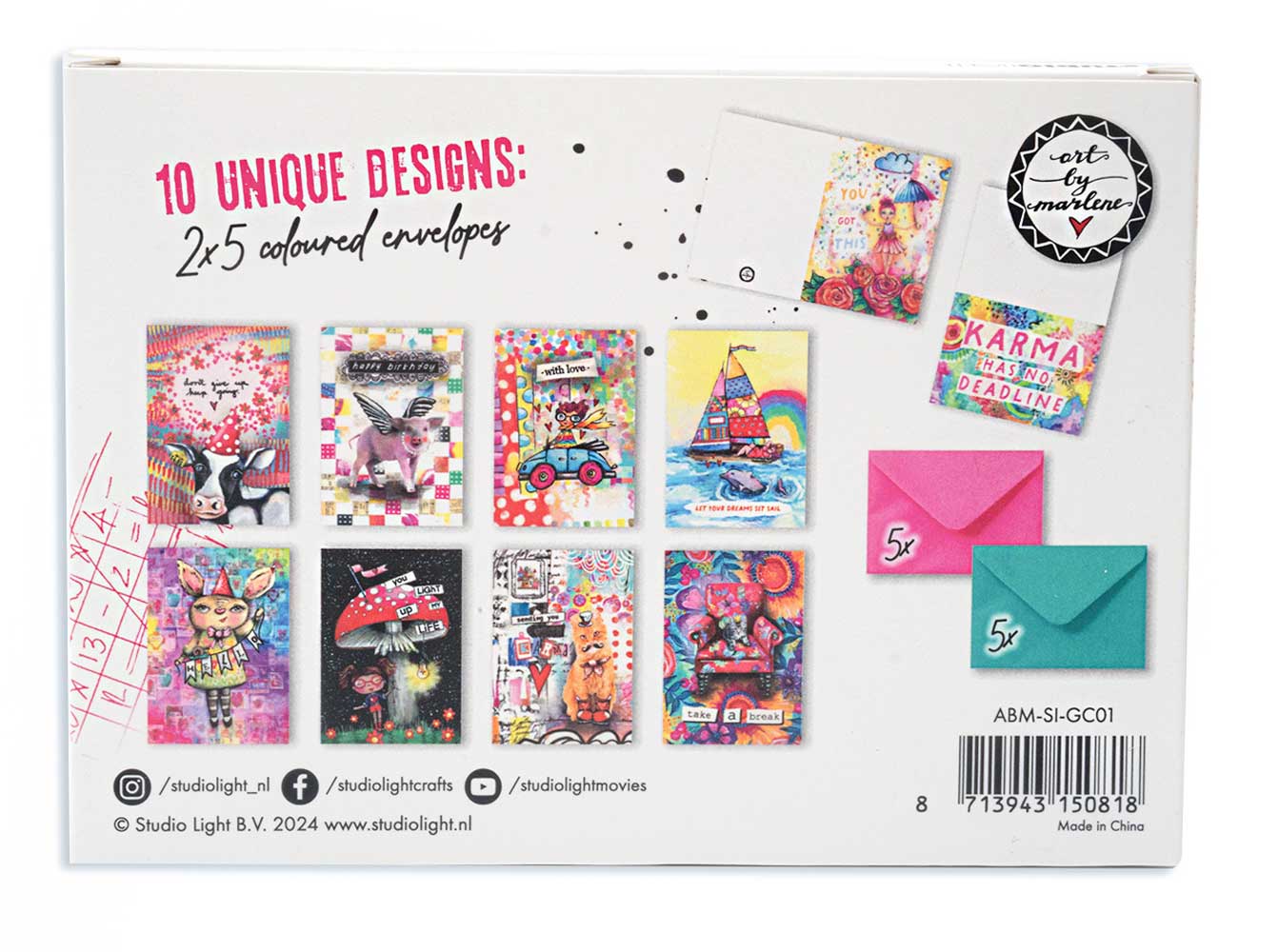 Studio Light Art By Marlene Signature Collection - Greeting Cards With Envelopes [ABM-SI-GC01] - Image 2