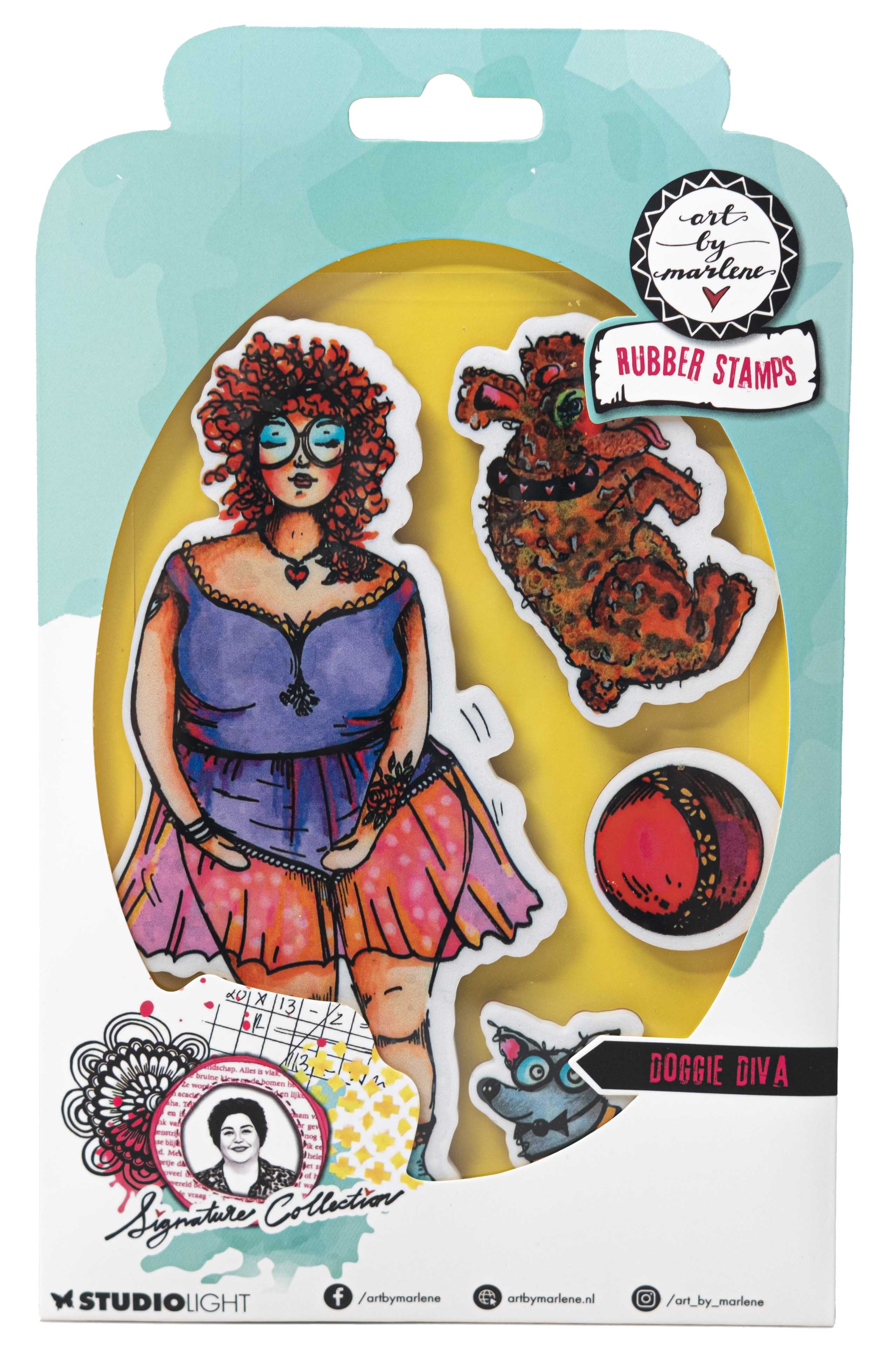 Studio Light Art By Marlene Signature Collection - Rubber Stamp Set - Doggie Diva [ABM-SI-STAMP701]