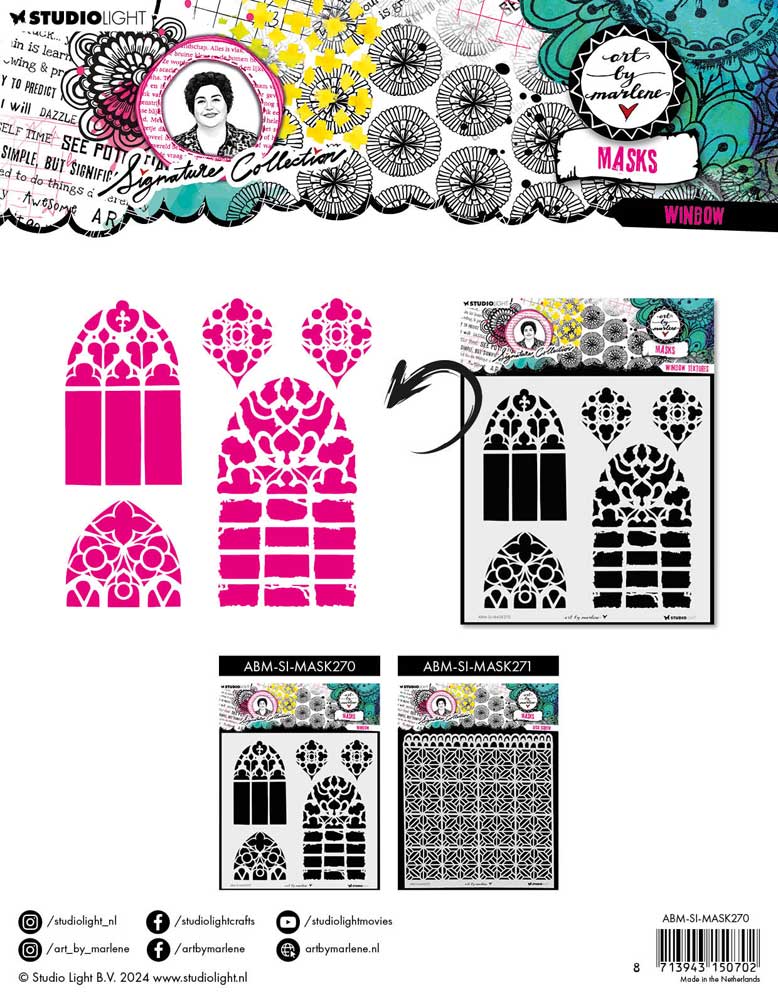 Studio Light Art By Marlene Signature Collection - Stencil - Window [ABM-SI-MASK270] - Image 2