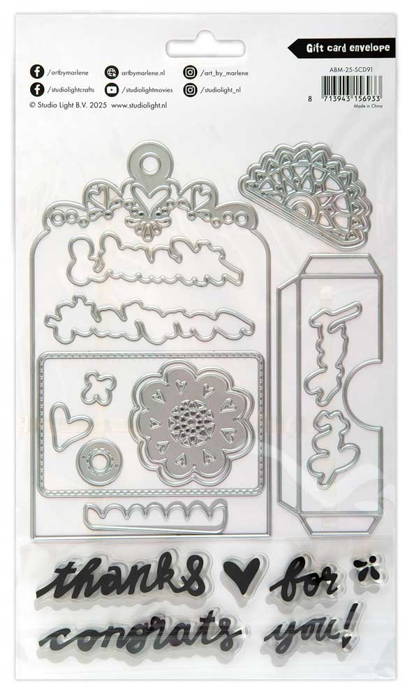 Studio Light Art By Marlene - Stamp & Cutting Dies - Gift Card Envelope [ABM-25-SCD91] - Image 2