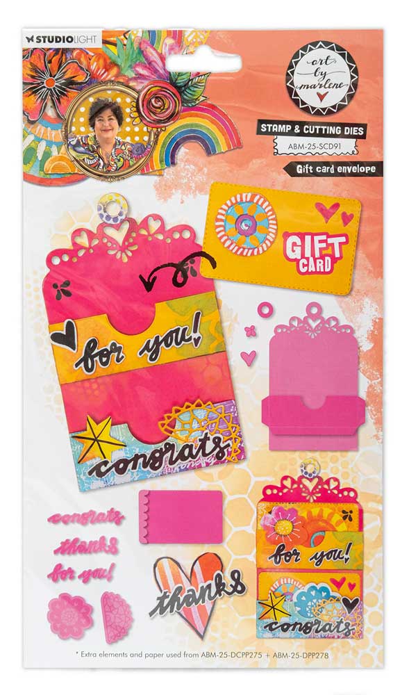 Studio Light Art By Marlene - Stamp & Cutting Dies - Gift Card Envelope [ABM-25-SCD91]