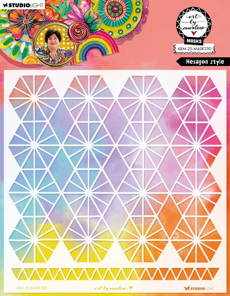 Studio Light Art By Marlene - Stencil - Hexagon Style [ABM-25-MASK330]
