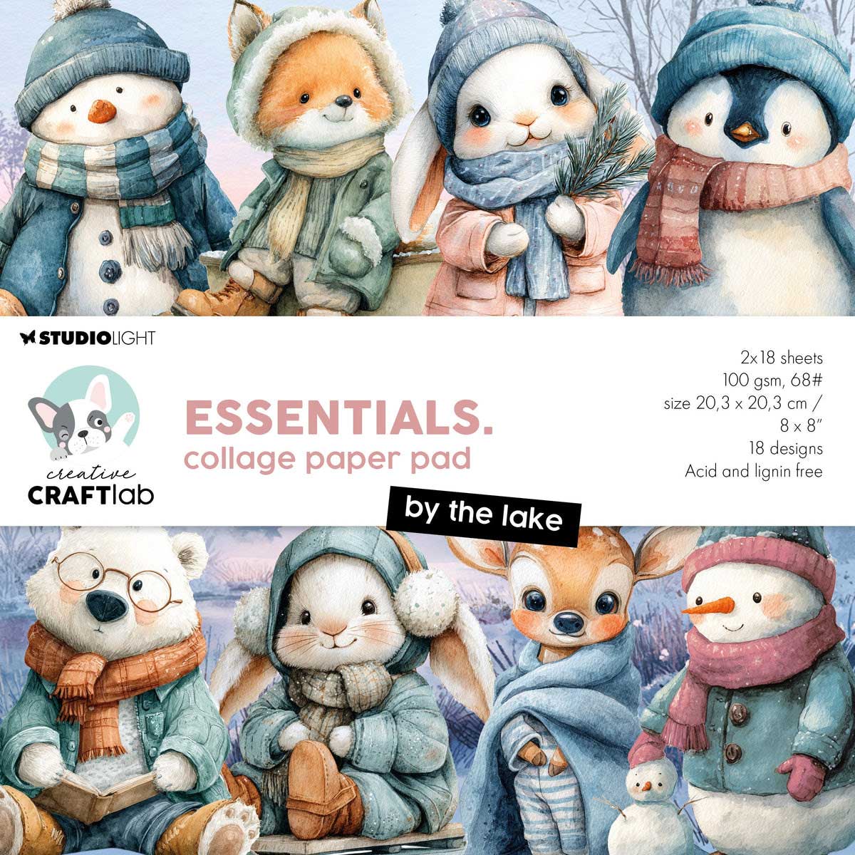 Studio Light Creative CRAFTlab Essentials - 8" x 8" Collage Paper Pad - By The Lake [CCL-ES-CPP496]