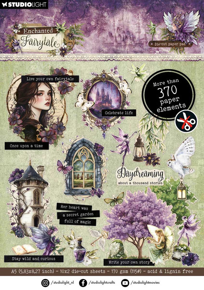 Studio Light Enchanted Fairytale Collection - Die Cut Paper Pad [SL-EF-DCPP466]
