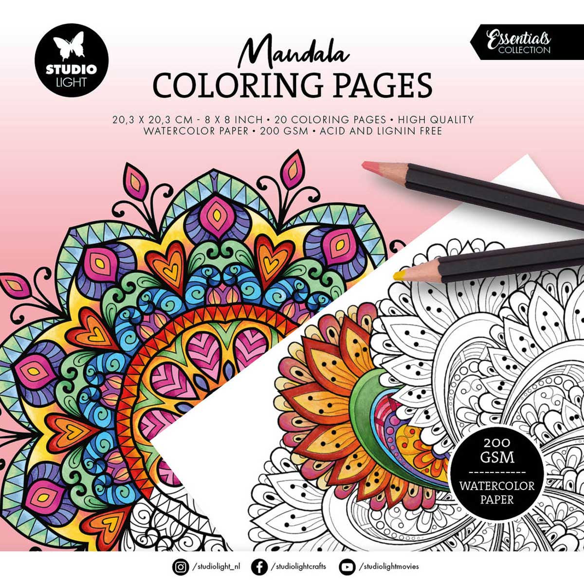 Studio Light Essentials Collection - Coloring Pages - Mandala [SL-ES-CP459]