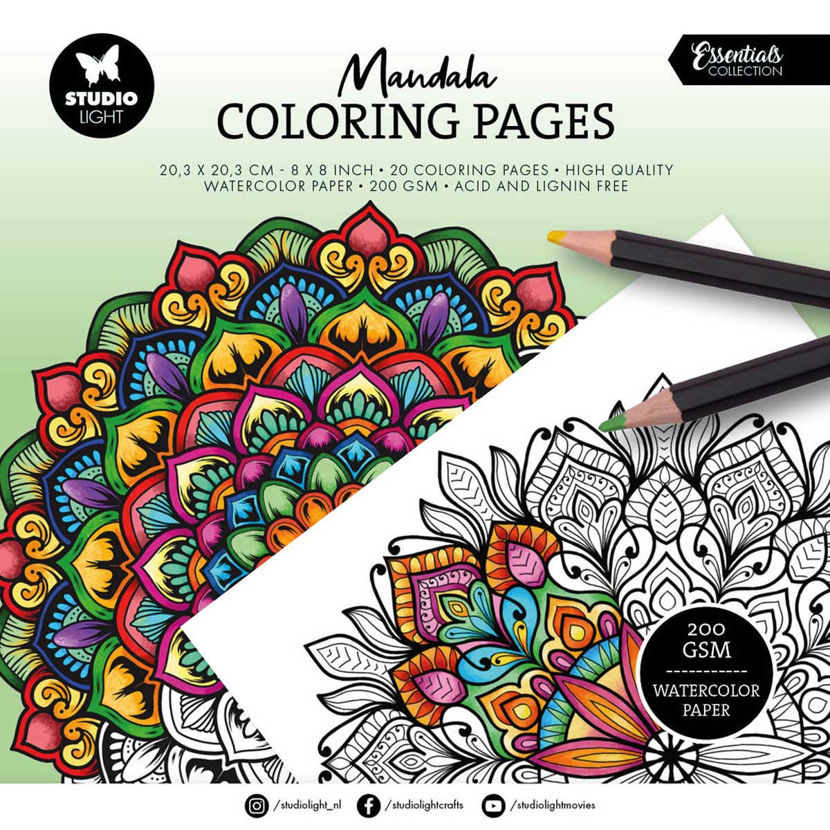 Studio Light Essentials Collection - Coloring Pages - Mandala [SL-ES-CP460]