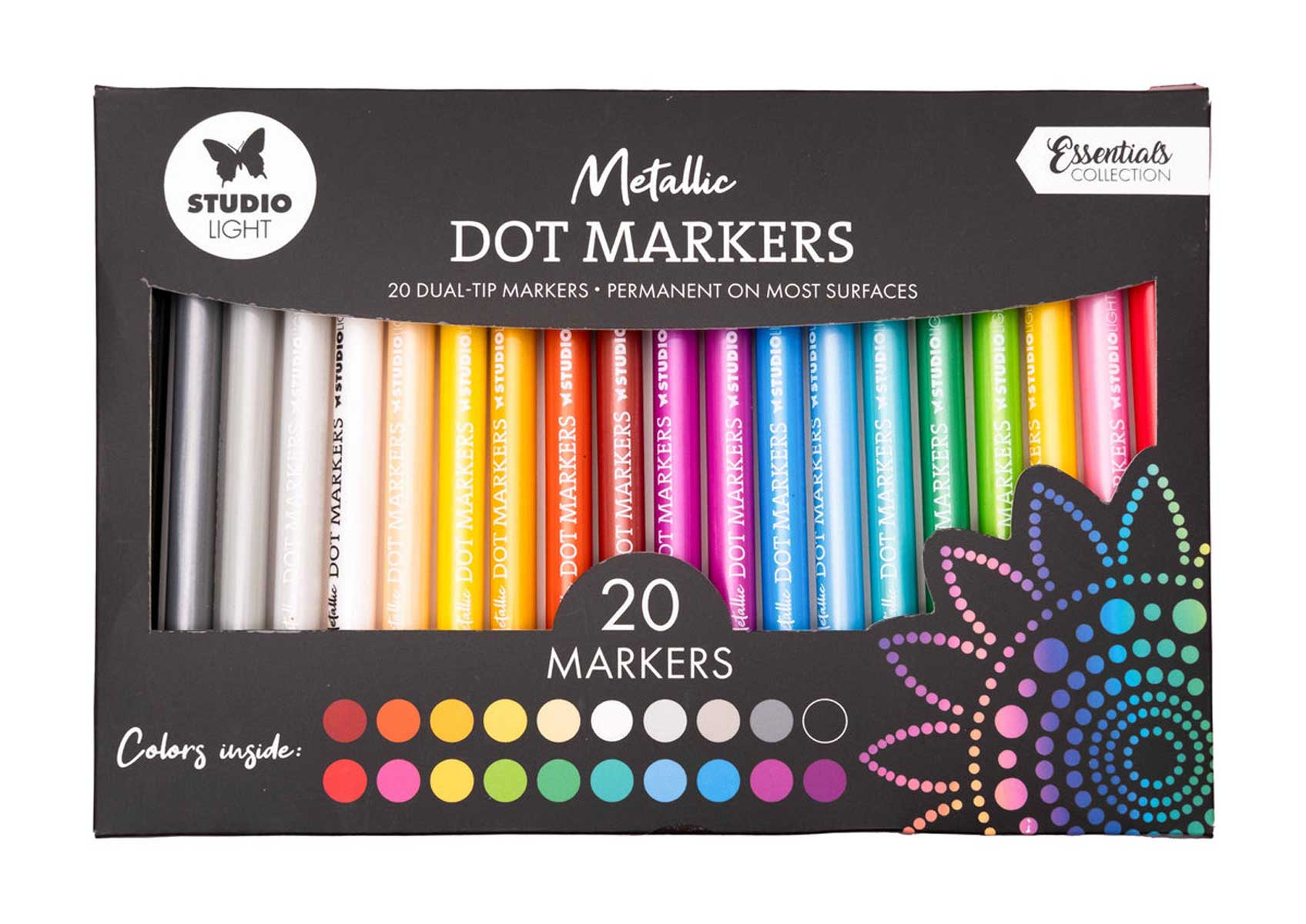 Studio Light Essentials Collection - Dot Markers - Metallic [SL-CO-MARK64]