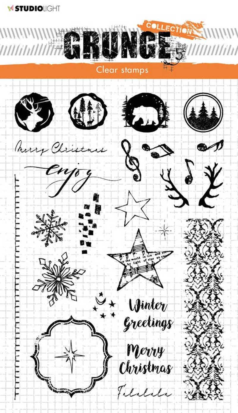 SL Clear Stamp Winter/Christmas Extras Grunge 148x210x3mm 1 PC Nr.106