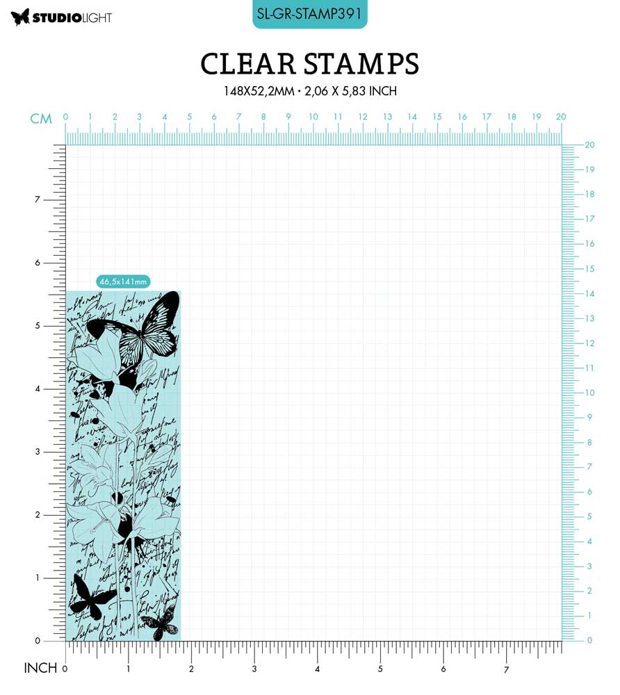Studio Light Grunge Collection Clear Stamp - Bluebell Flower [SL-GR-STAMP391] - Image 3