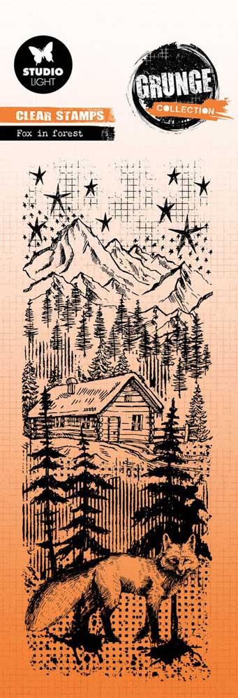Studio Light Grunge Collection Clear Stamp - Fox In Forest [SL-GR-STAMP677]