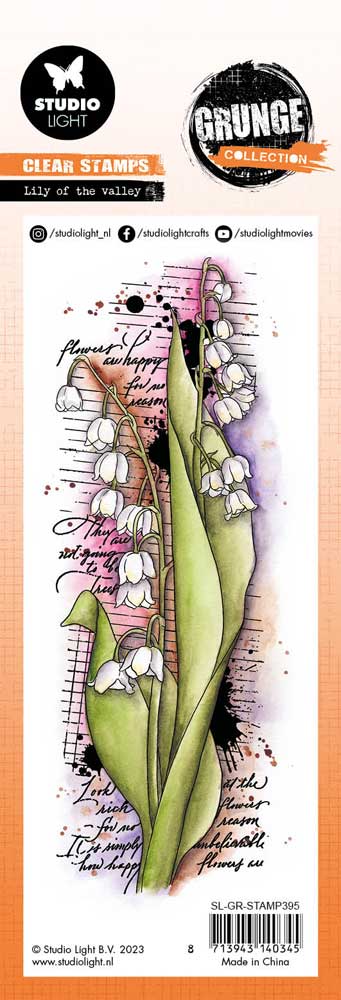 Studio Light Grunge Collection Clear Stamp - Lily Of The Valley [SL-GR-STAMP395] - Image 2