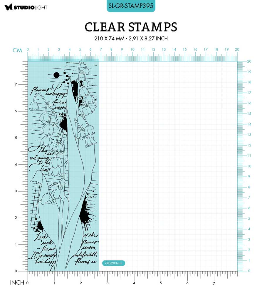 Studio Light Grunge Collection Clear Stamp - Lily Of The Valley [SL-GR-STAMP395] - Image 3