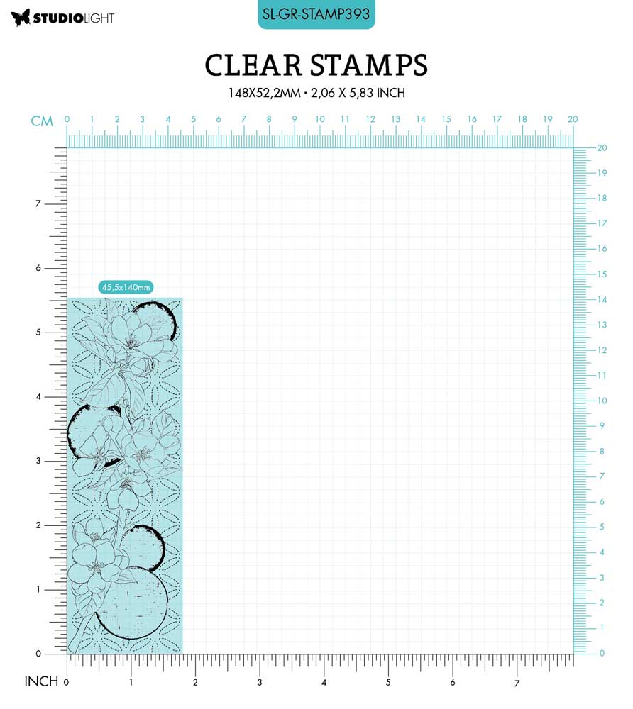 Studio Light Grunge Collection Clear Stamp - Primula Branch [SL-GR-STAMP393] - Image 3