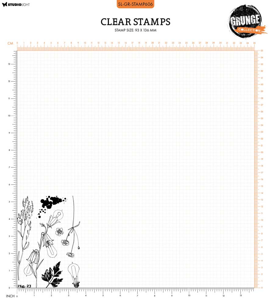 Studio Light Grunge Collection Clear Stamp Set - Botanical Elements [SL-GR-STAMP606] - Image 3