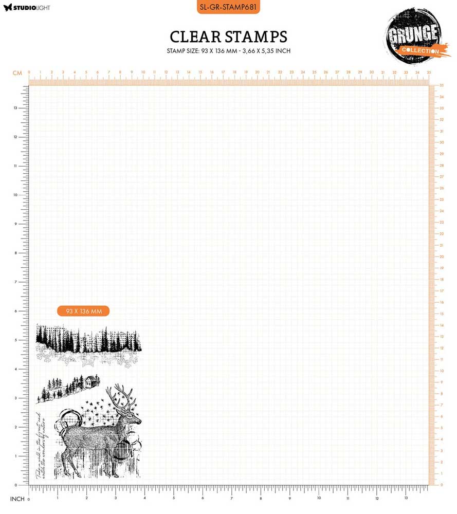 Studio Light Grunge Collection Clear Stamp Set - Forest Wonders [SL-GR-STAMP681] - Image 2