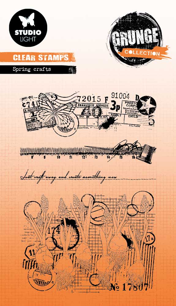 Studio Light Grunge Collection Clear Stamp Set - Spring Crafts  [SL-GR-STAMP398] 