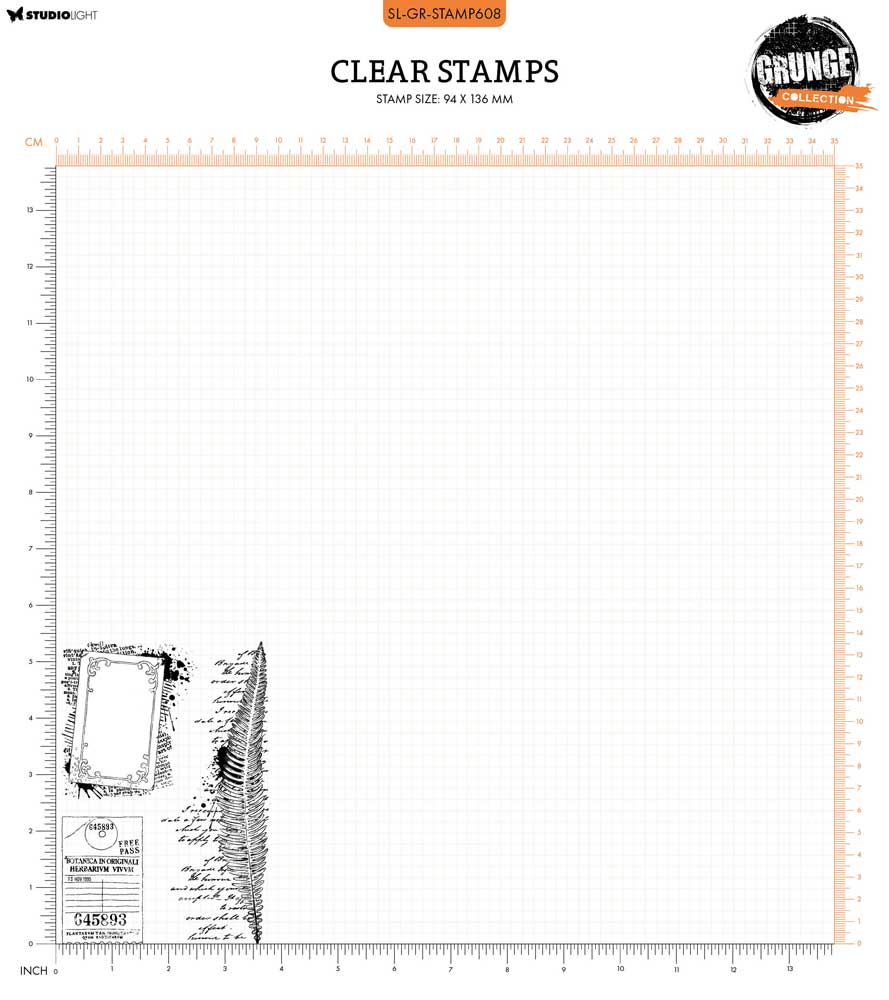 Studio Light Grunge Collection Clear Stamp Set - Vintage Labels [SL-GR-STAMP608] - Image 3