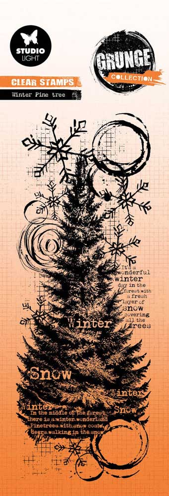 Studio Light Grunge Collection Clear Stamp - Winter Pine Tree [SL-GR-STAMP678]