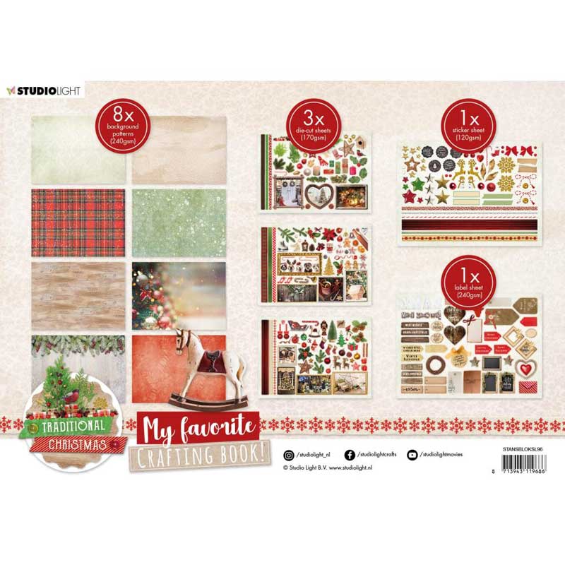 Studio Light My Favorite Crafting Book - Traditional Christmas [BLOKSL96] - Image 2
