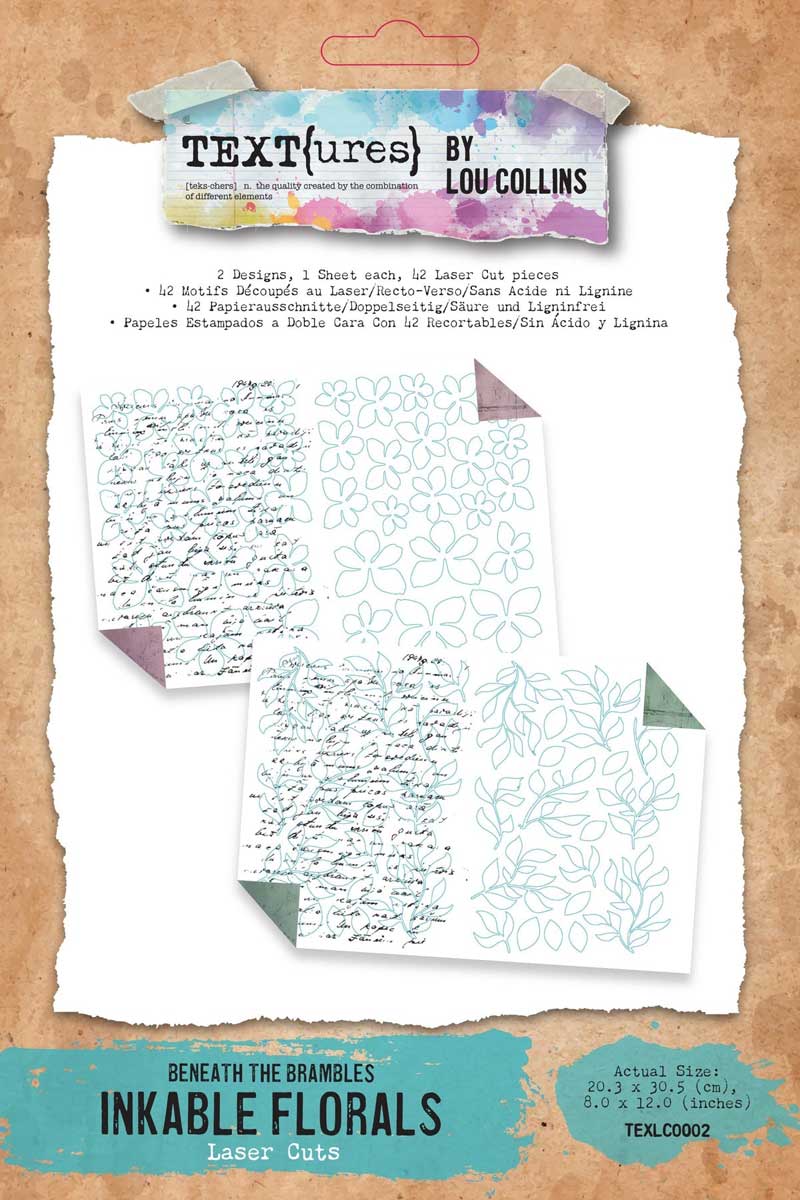 TEXT{ures} By Lou Collins Beneath The Brambles Collection - Laser Cuts - Inkable Florals [TEXLC0002]