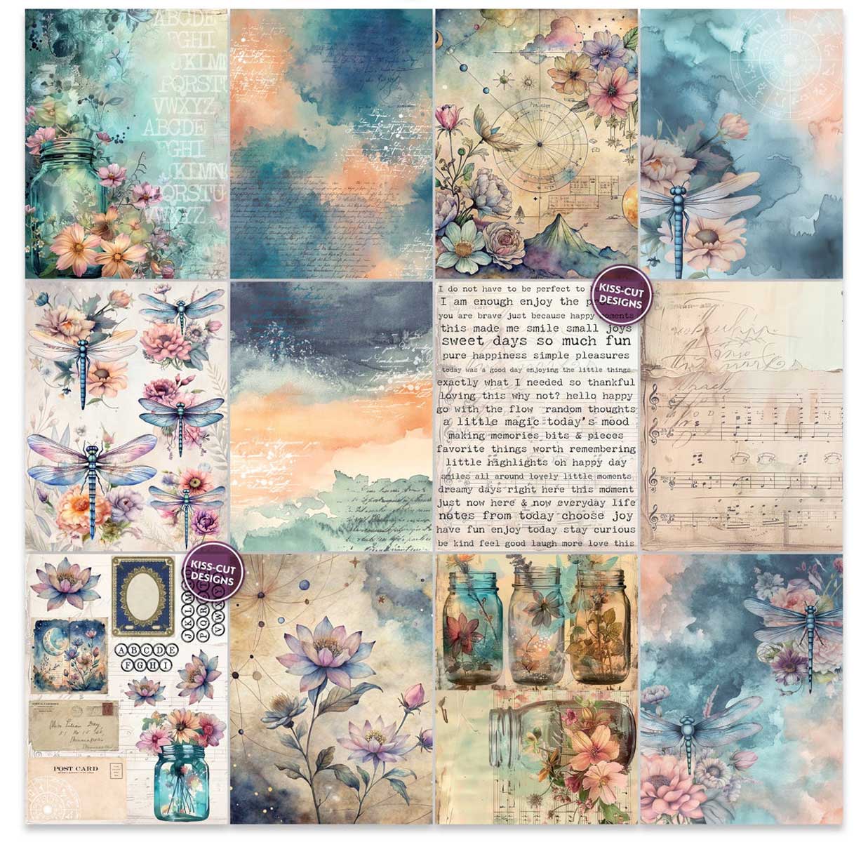 TEXT{ures} By Lou Collins Dragonfly Dreams Collection - 6" x 8" Paper Pad [TEXPP0003] - Image 2