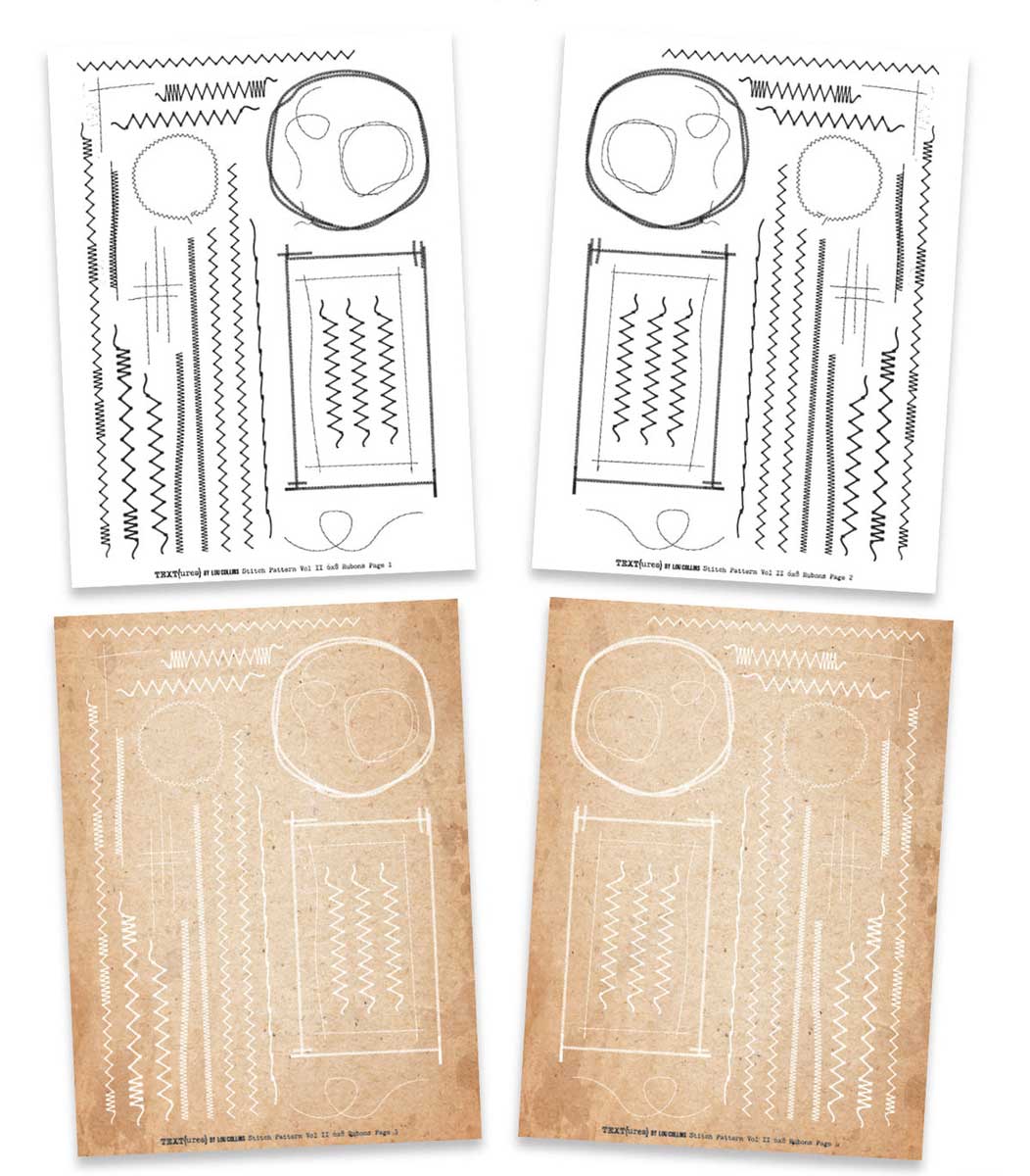 TEXT{ures} By Lou Collins Dragonfly Dreams Collection - Rub Ons - Stitch Pattern Vol II [TEXRO0002] - Image 2