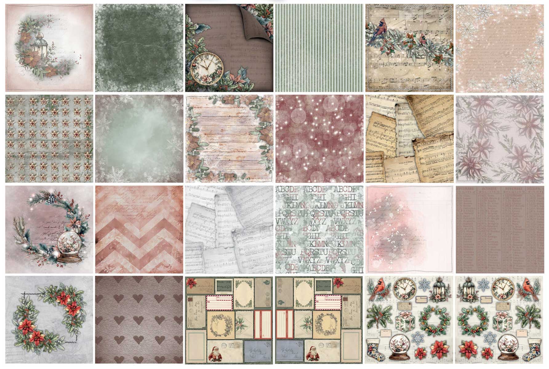 TEXT{ures} By Lou Collins Winter In Bloom Collection - 12" x 12" Paper Pad [TEXPP0004] - Image 2