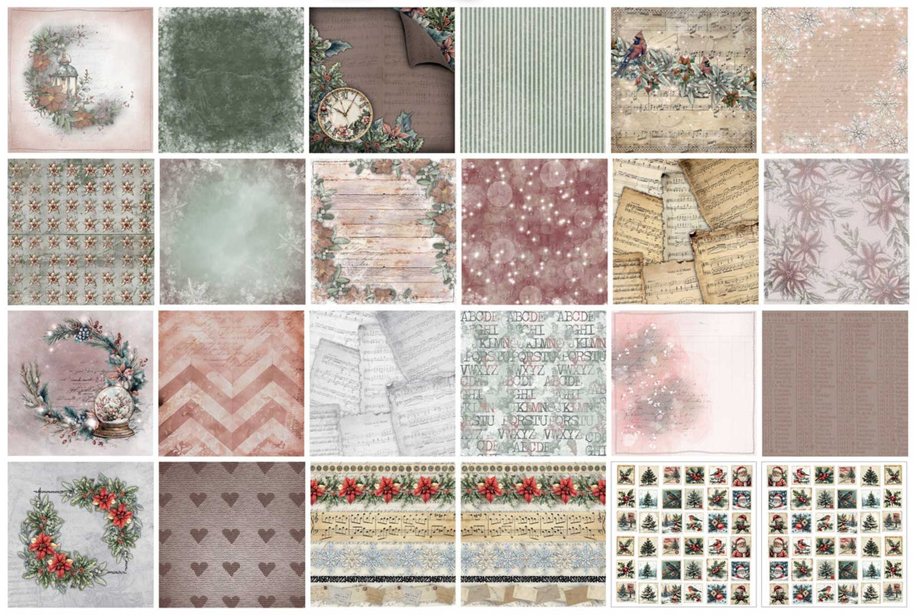 TEXT{ures} By Lou Collins Winter In Bloom Collection - 8" x 8" Paper Pad [TEXPP0005] - Image 2