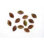 12/7 Leaf Bead - [99502] HurriCane Pink/Brown/Yellow