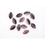 12/7 Leaf Bead - [99505] HurriCane Crystal/Amethyst/White