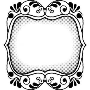Suzanne Carillo Wood Mounted Stamp - Floral Frame [H1-2509]