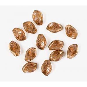 14/9 Leaf Bead - [15695] Crystal Brown