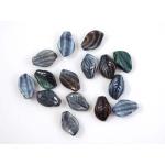 14/9 Leaf Bead - [MIX127] Multi Black Swirl Mix
