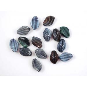 14/9 Leaf Bead - [MIX127] Multi Black Swirl Mix
