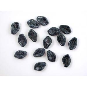 14/9 Leaf Bead - [T2398] Jet Picasso