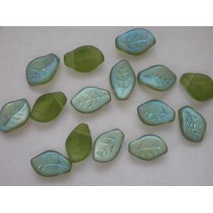 14/9 Leaf Bead - [MX5023] Matte Olivine AB