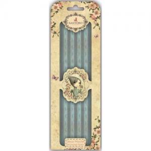 Santoro Mirabelle Deco Mache Sheets - If Only 4 Blue Stripes [SNDEC010]
