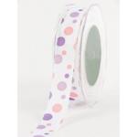 7/8" Grosgrain Bubble Dots Ribbon - [355-17] Pink/Purple