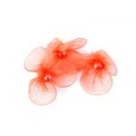 Beaded 3 Petal Voile Flowers - [83] Orange