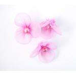 Beaded 3 Petal Voile Flowers - [88] Orchid