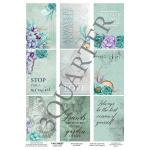 3Quarter Designs Tag Sheet - Green Botanical [TAG005]